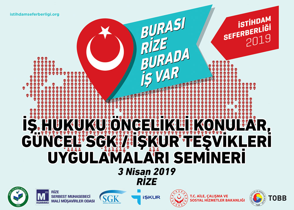 İş Hukuku Öncelikli Konular, Güncel SGK/ İşkur Teşvikleri ve Uygulamaları Semineri