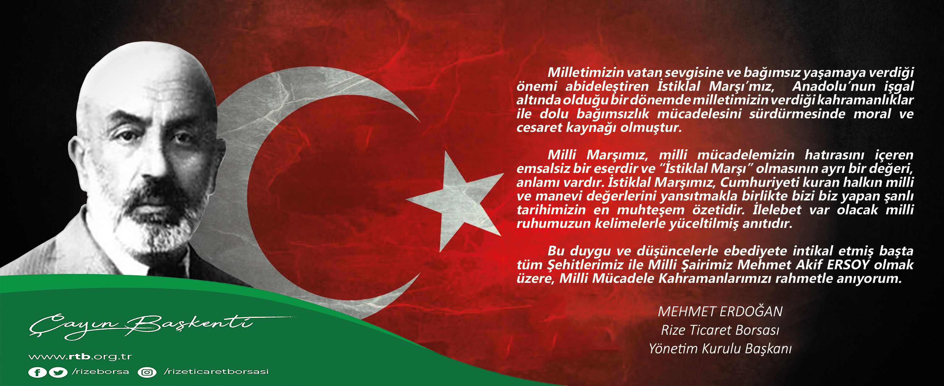 İstiklal Marşı Kabulünün 99. Yıl Dönümü 