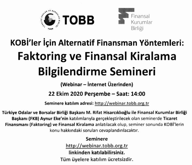 Faktoring ve Finansal Kiralama Bilgilendirme Semineri