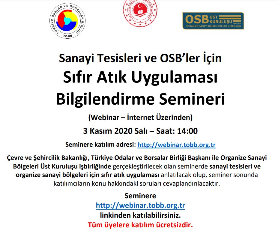 Sıfır Atık Uygulaması Bilgilendirme Semineri