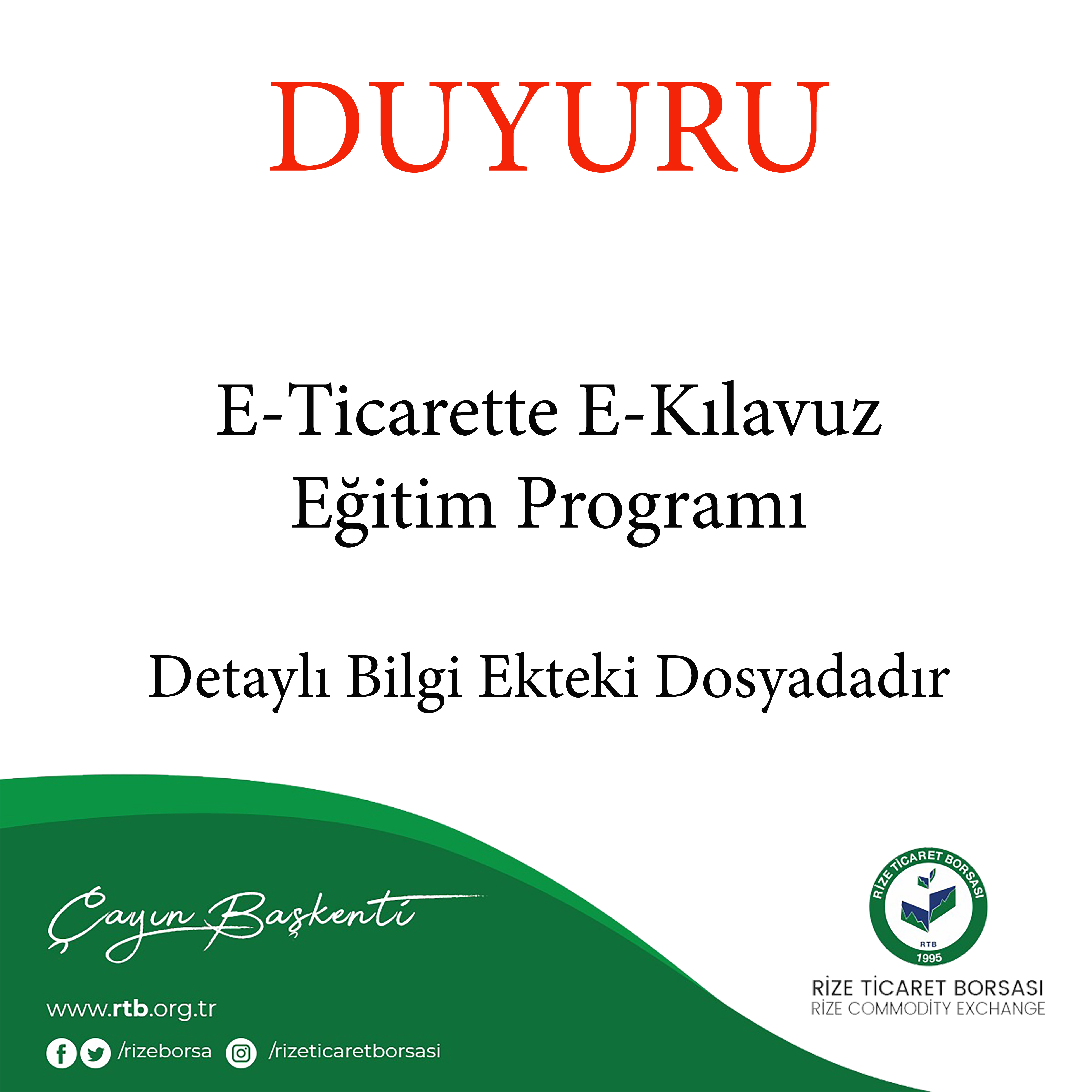 E-Ticarete E Kılavuz Eğitim Programı