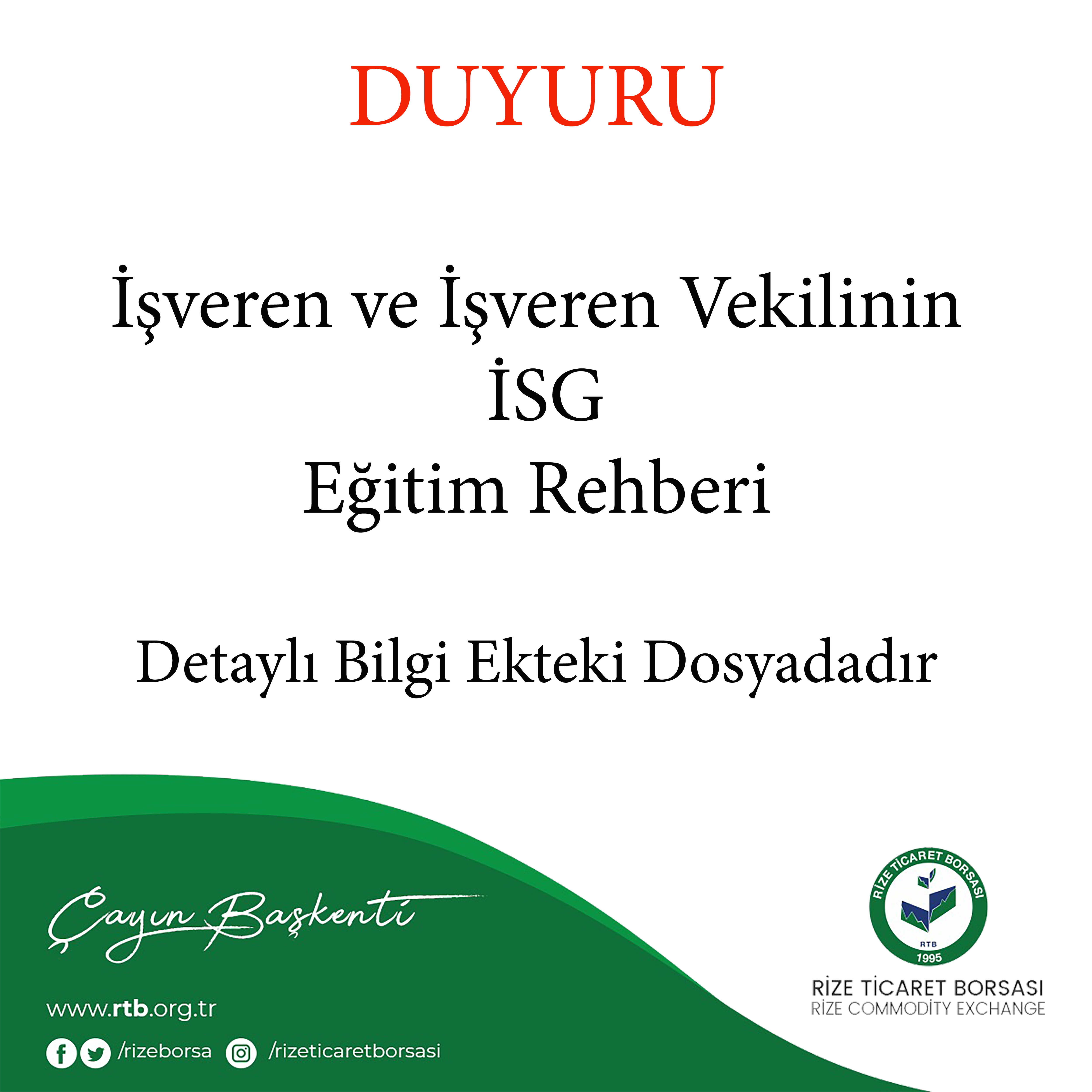 İşveren ve İşveren Vekilinin İSG Eğitim Rehberi