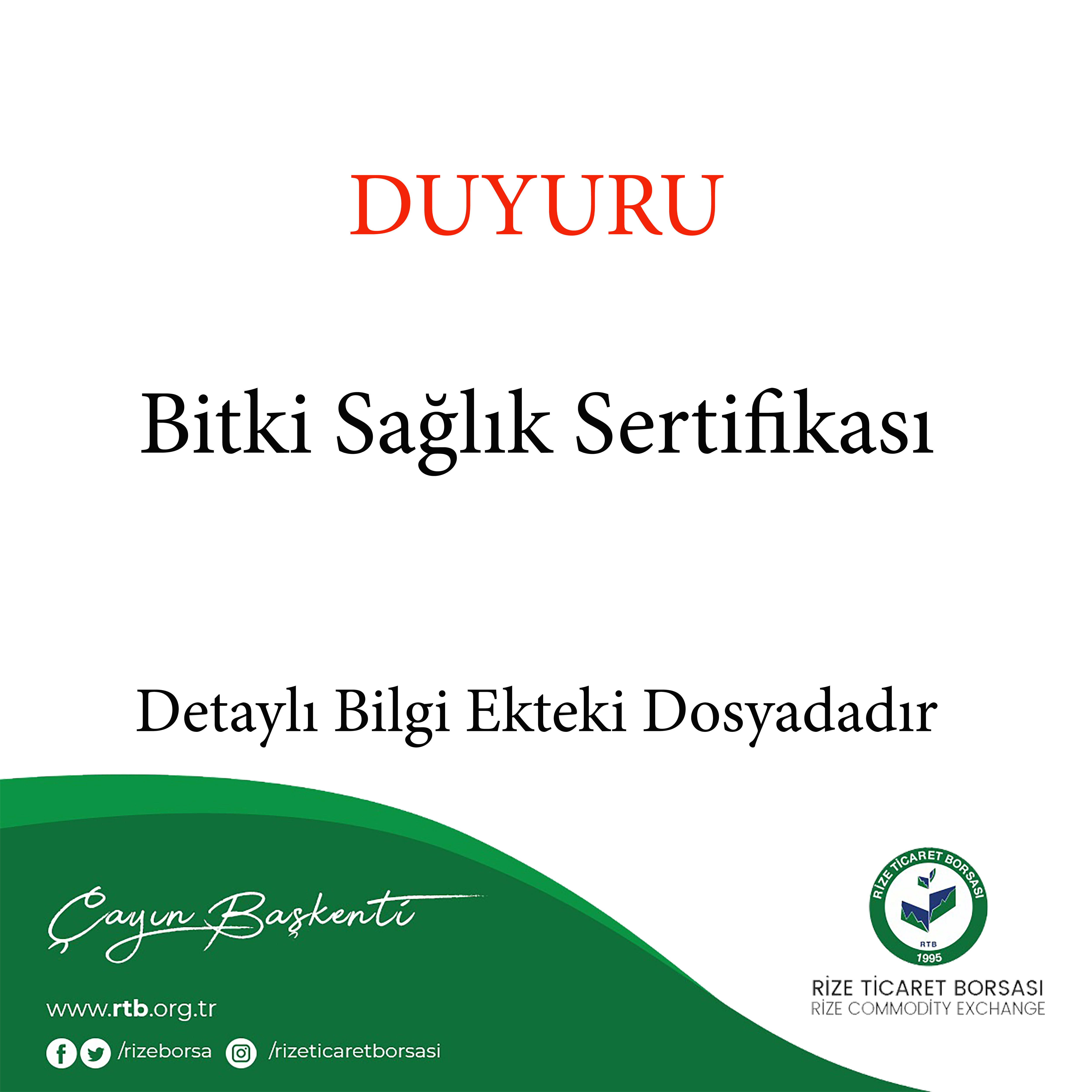 Bitki Sağlık Sertifikası