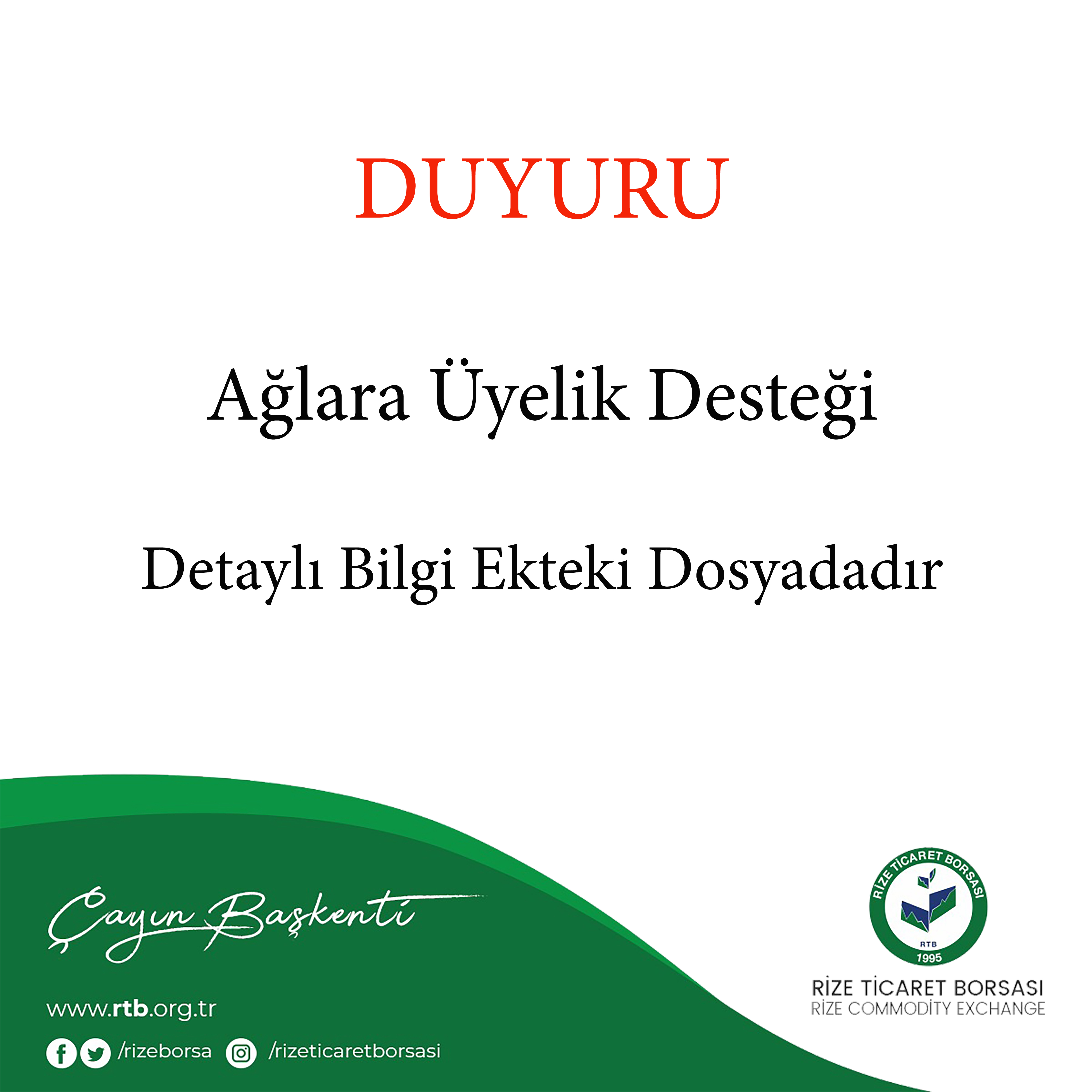 Ağlara Üyelik Desteği