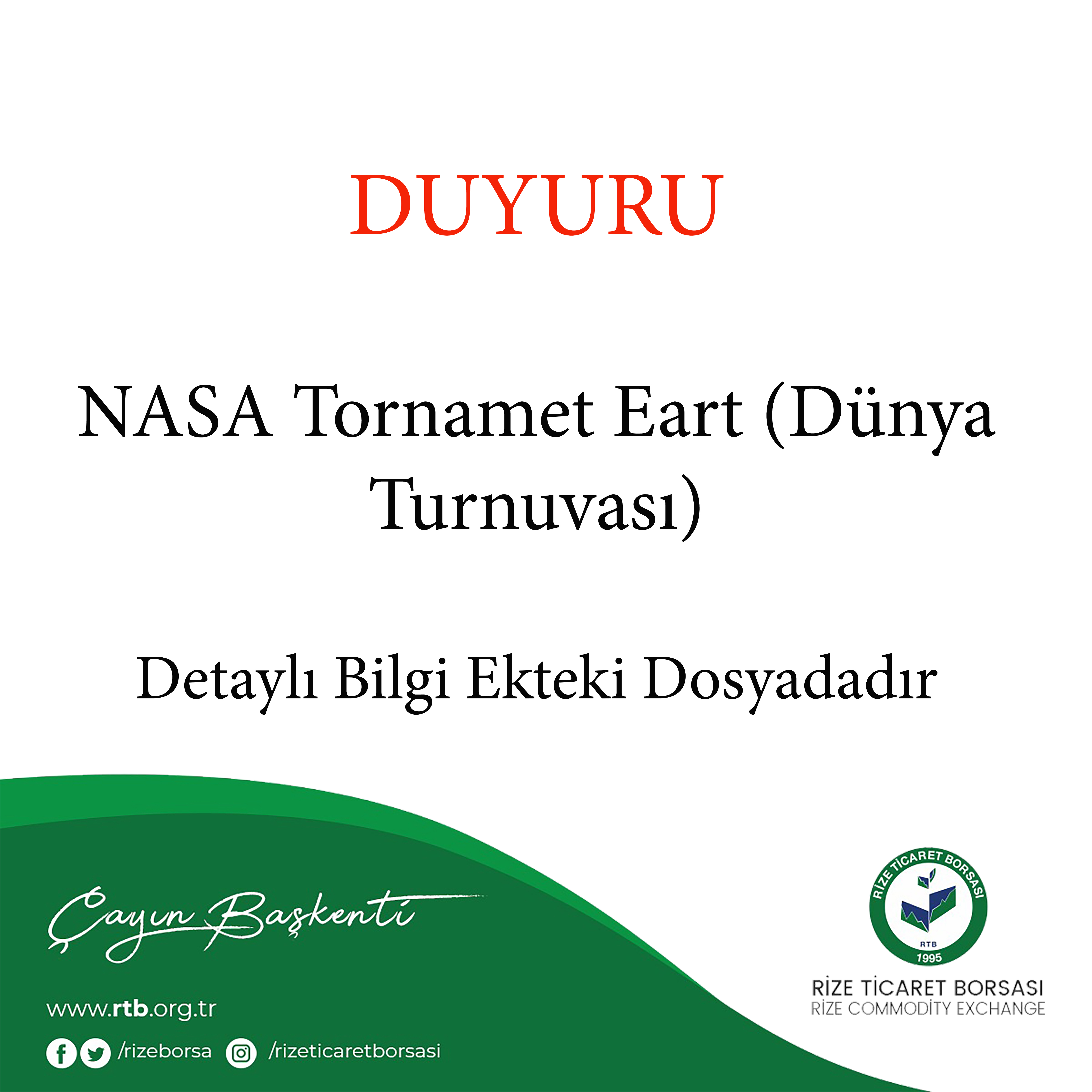 NASA Tornamet Eart (Dünya Turnuvası)