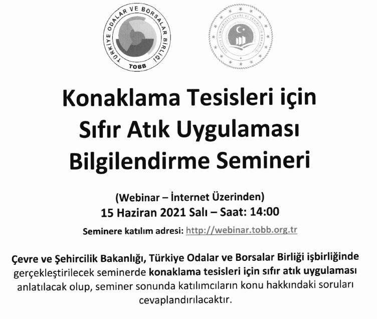 Konaklama Tesisleri İçin Sıfır Atık Uygulaması Bilgilendirme Semineri