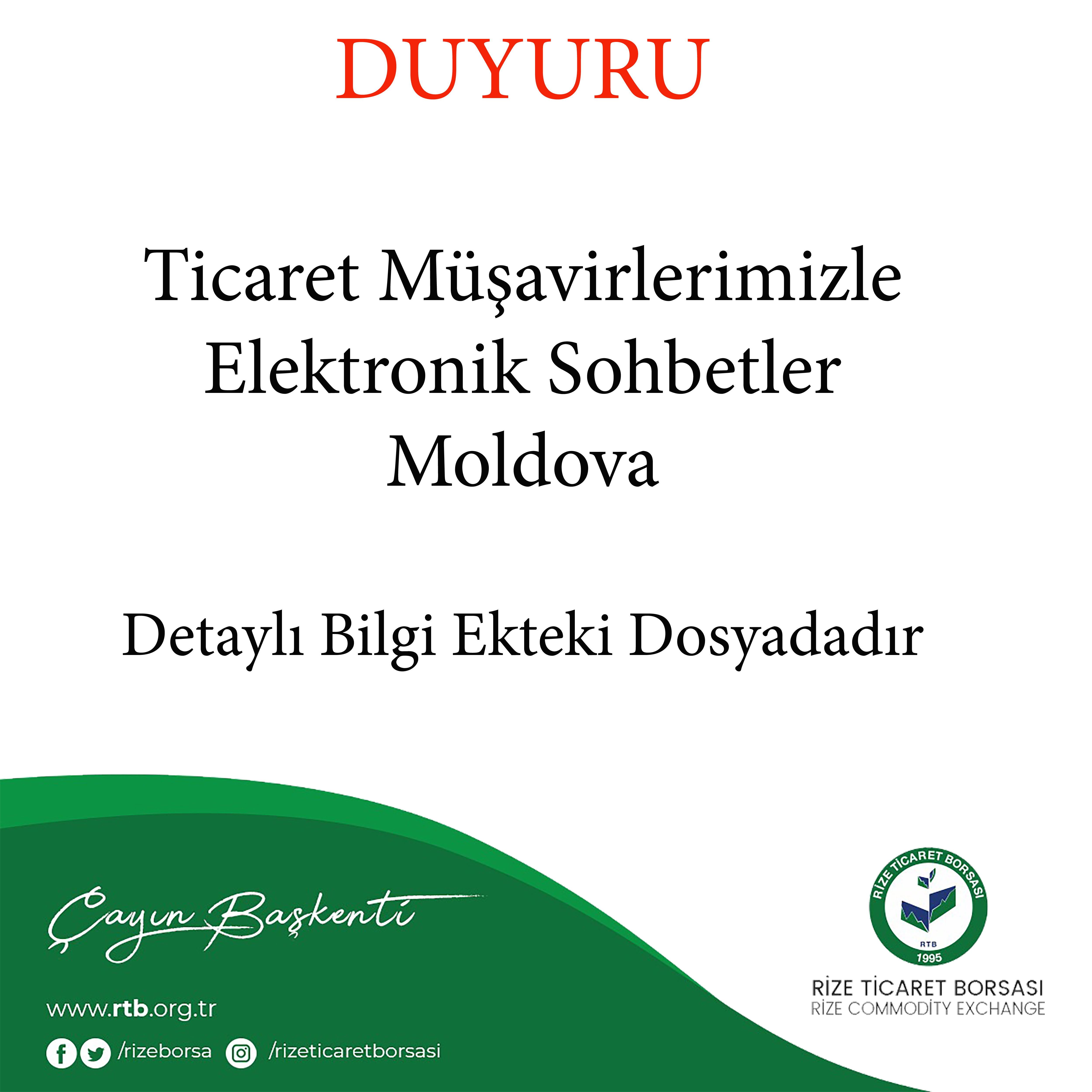 Ticaret Müşavirlerimizle Elektronik Sohbetler - Moldova