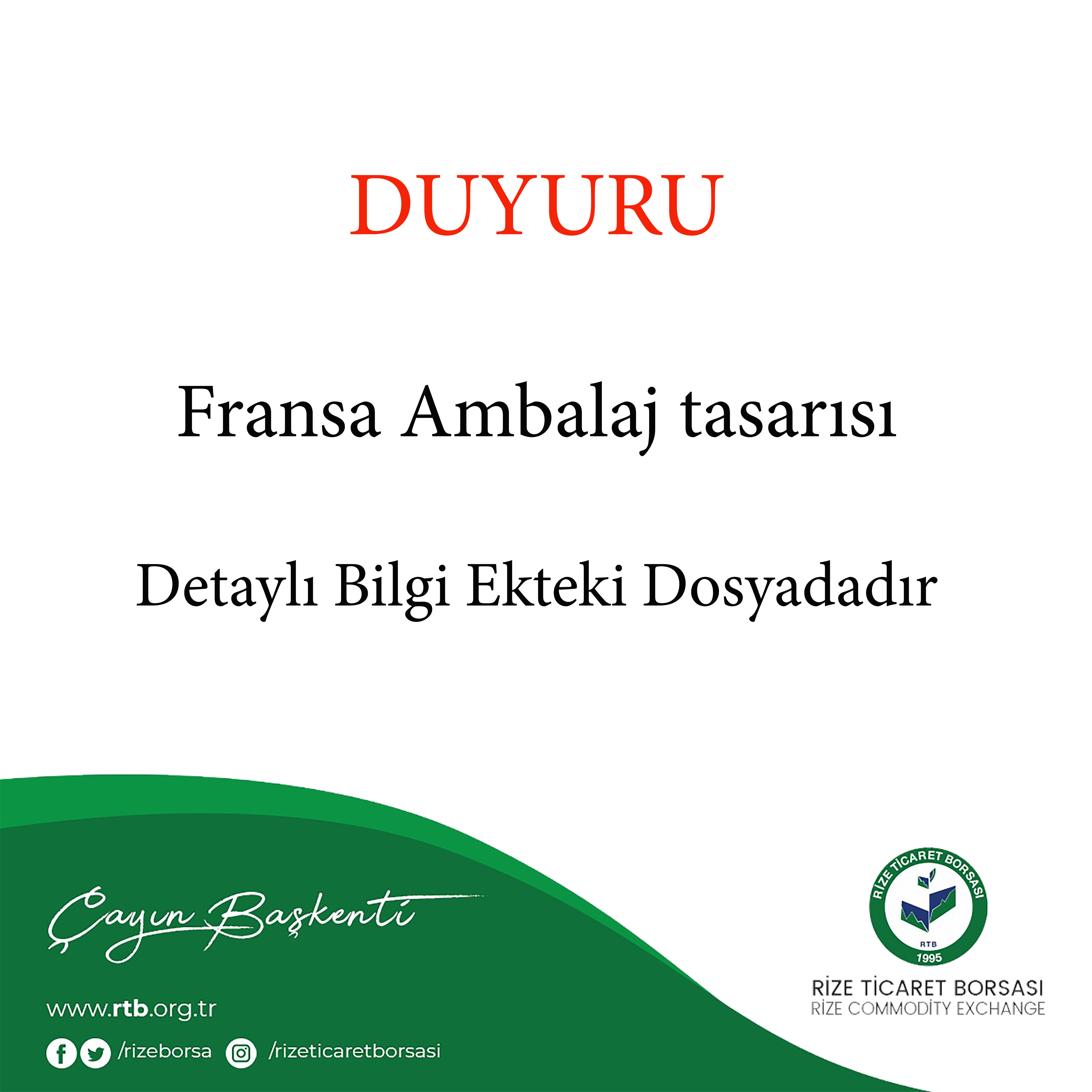 Fransa Ambalaj Tasarısı