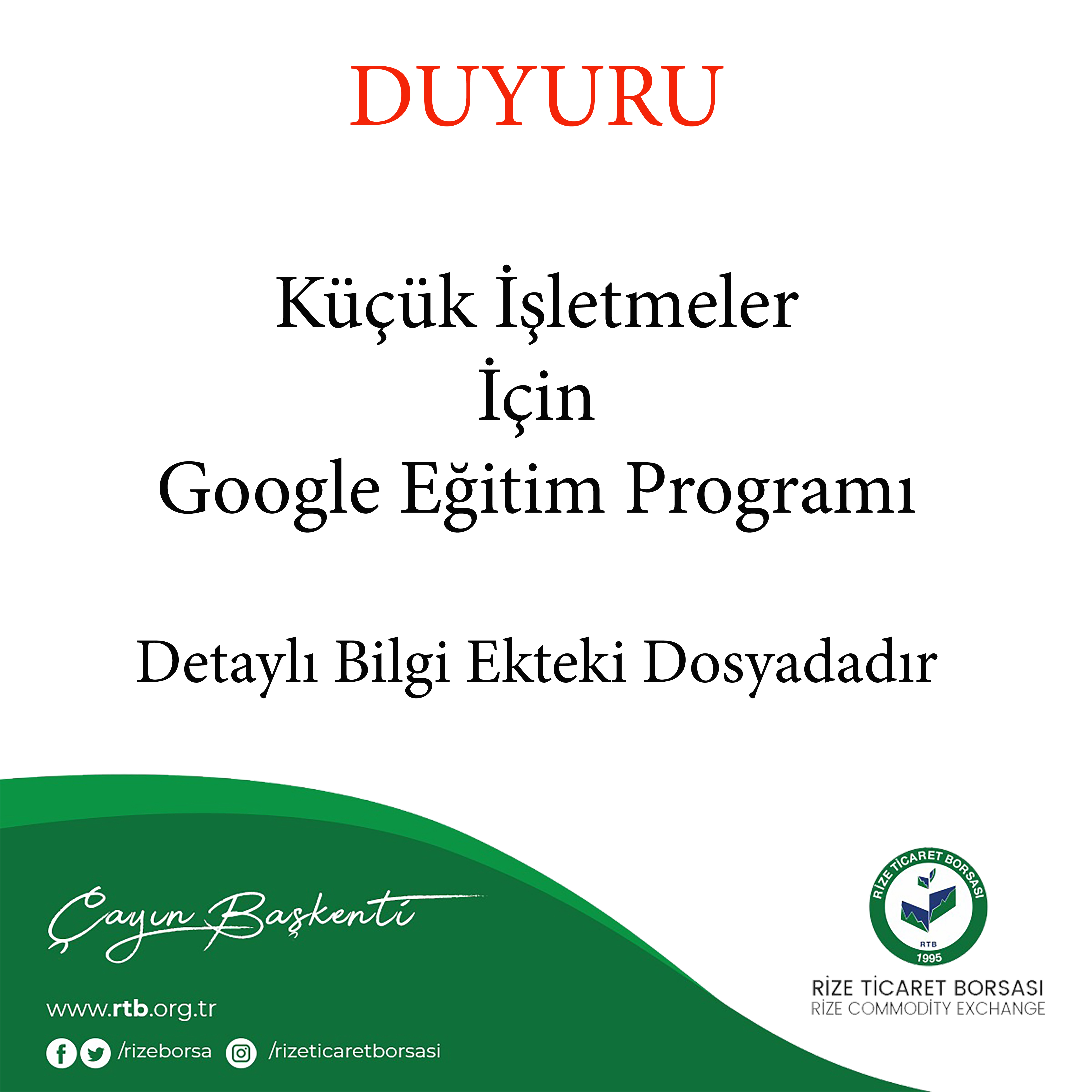 Küçük İşletmeler İçin Google Eğitim Programı