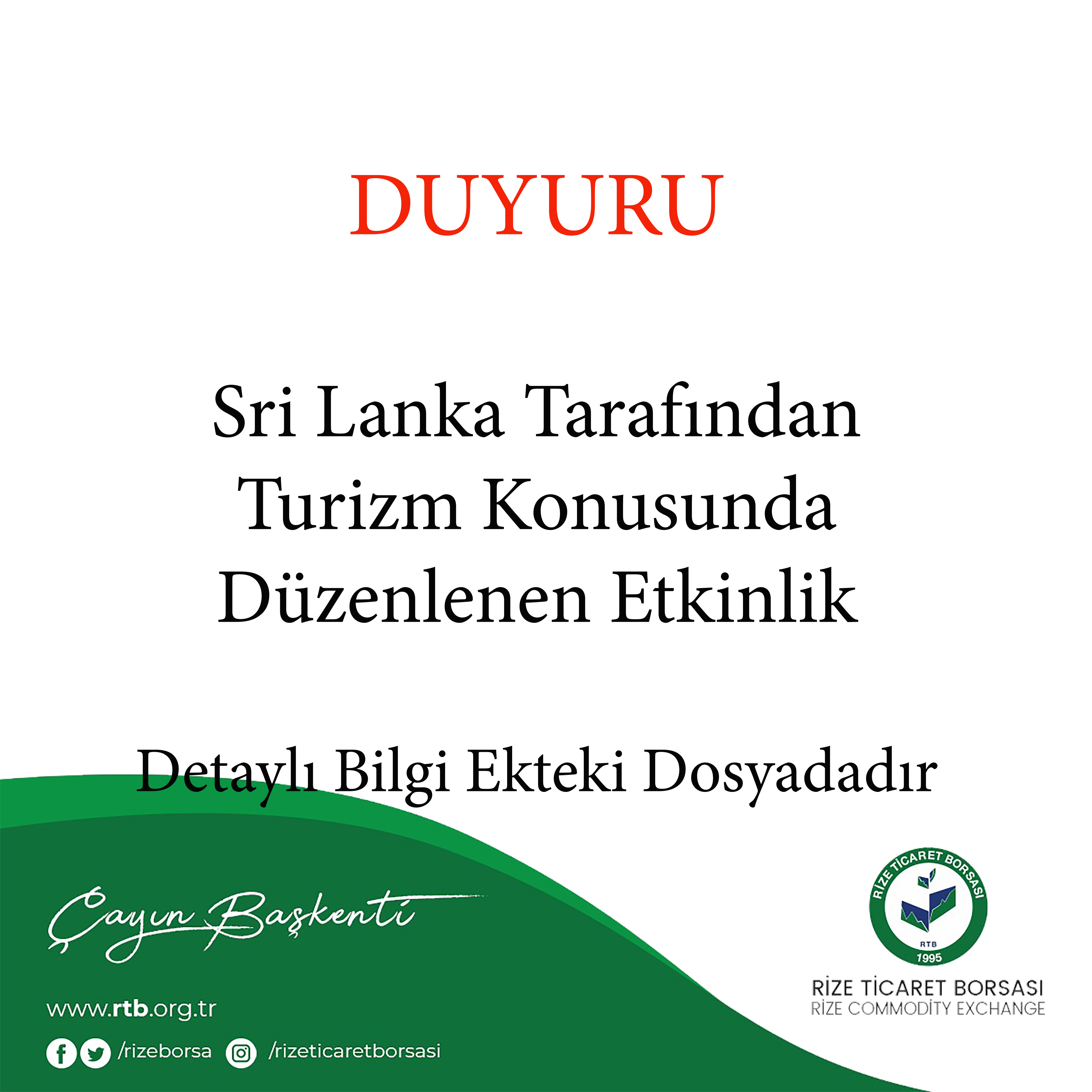 Sri Lanka tarafından turizm konusunda düzenlenen etkinlik