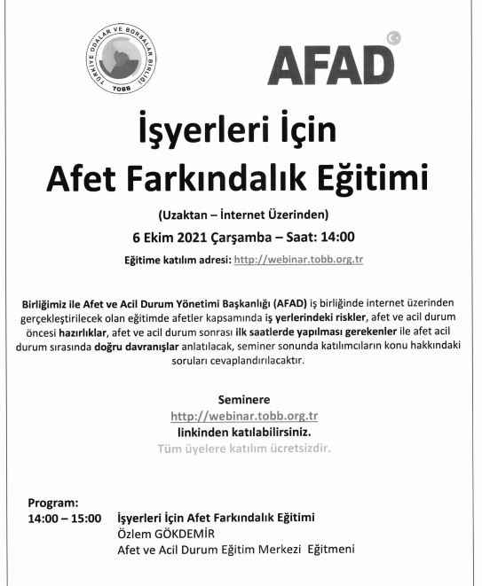 Afet Farkındalık Eğitimi