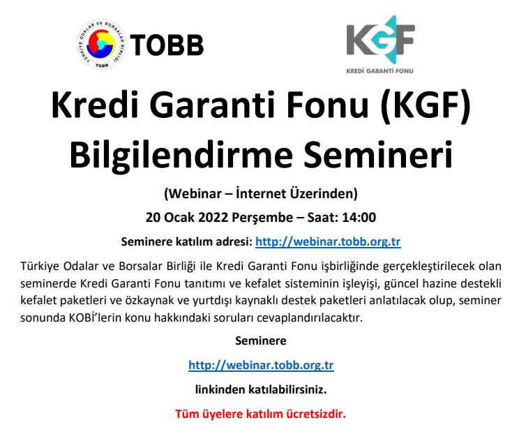 Kredi Garanti Fonu Bilgilendirme Semineri