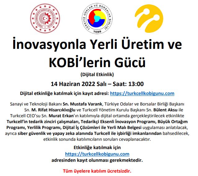 Inovasyonla Yerli Uretim ve KOBIlerin Gucu Dijital Etkinligi
