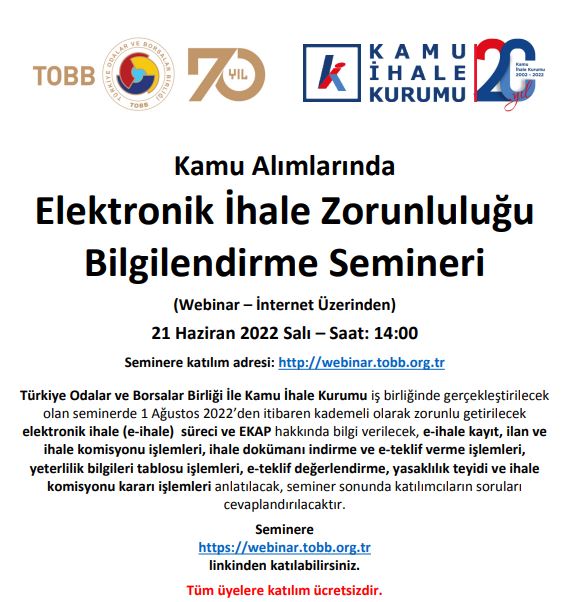 Elektronik İhale Zorunluluğu Bilgilendirme Semineri