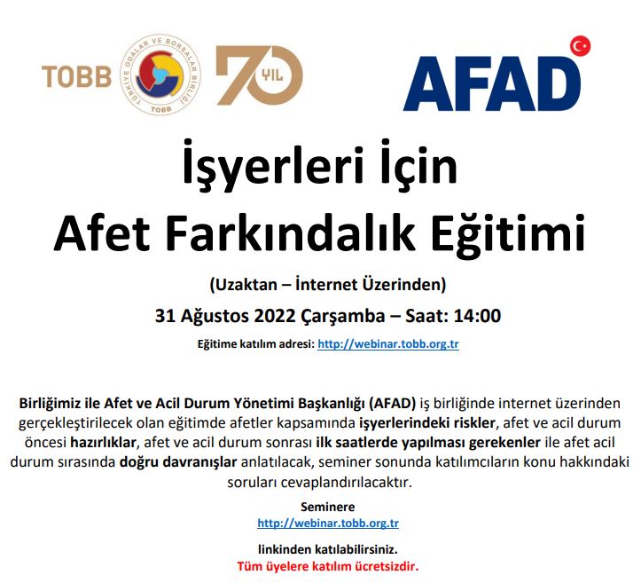 Afet Farkındalık Eğitimi