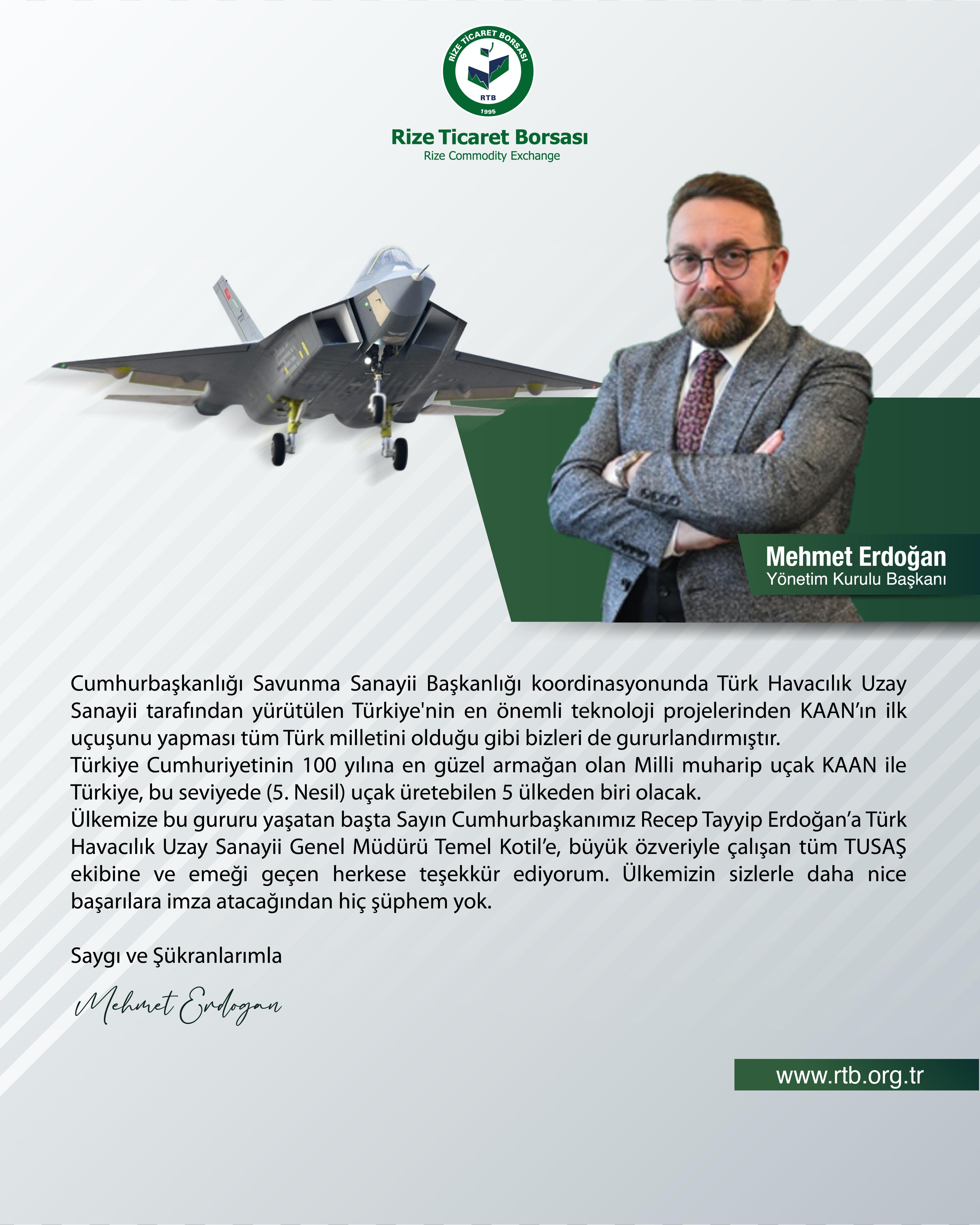  Milli Muharip Uçak KAAN'a Başarılar 