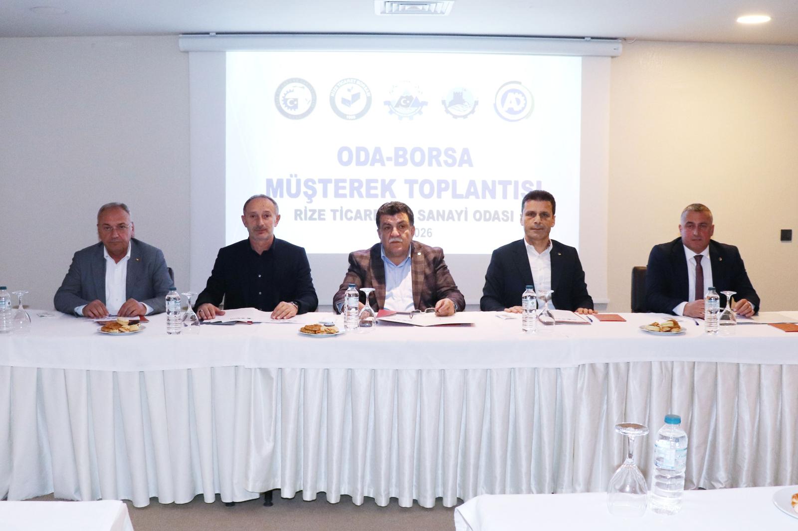 Rize İli Oda Borsa Müşterek Toplantısı RTSO Ev Sahipliğinde Gerçekleştirildi